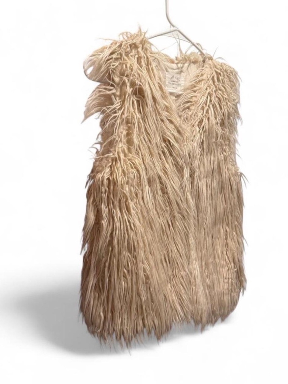 Zara Beige Faux Fur Vest for Kids - Picture 2 of 6